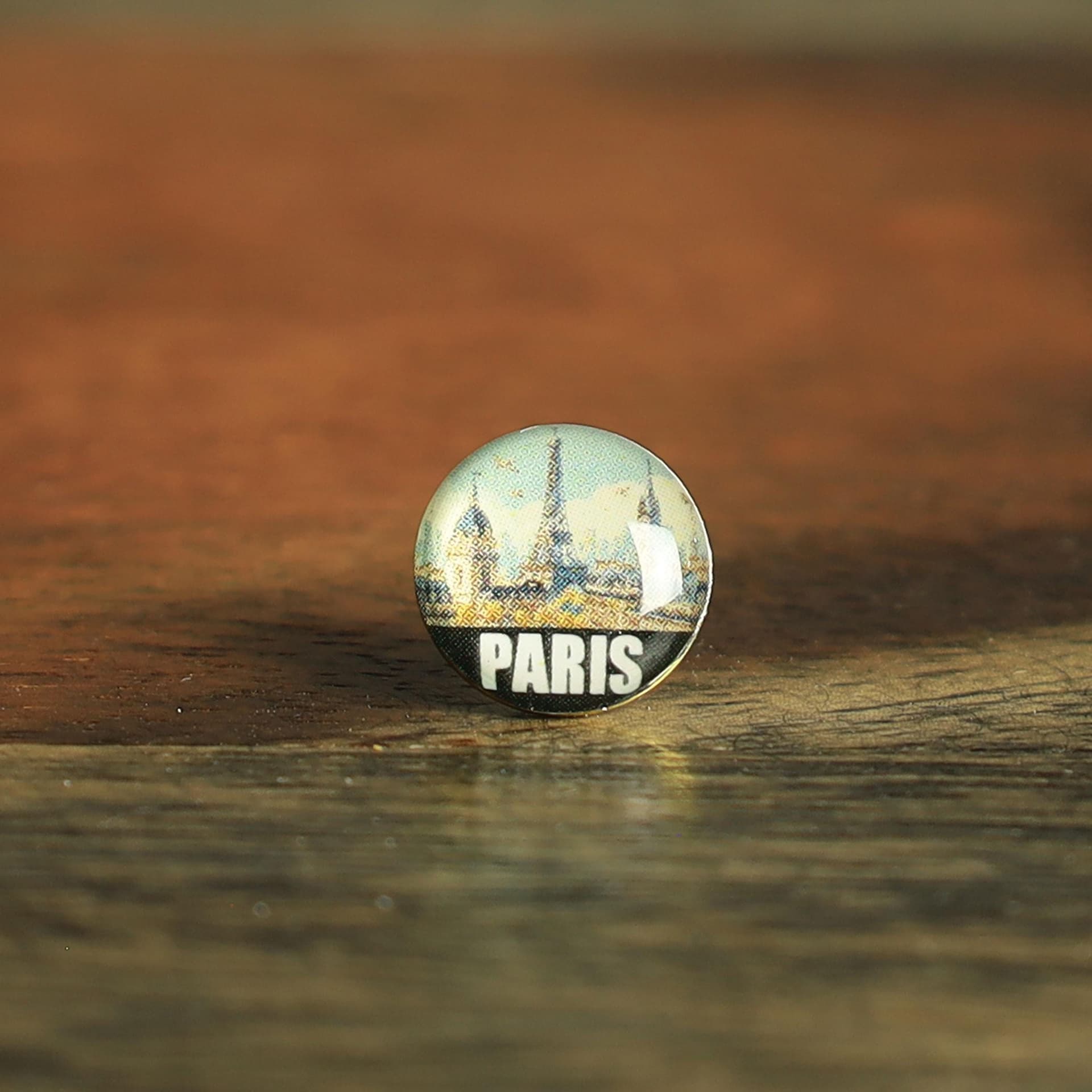 Paris France Map Pin | Paris push pin | Illustrated Paris map pin for wood map