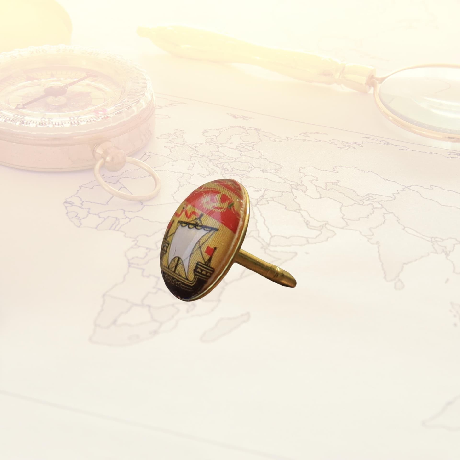 New Brunswick Flag Map Pin | Flag push pin | map pin for wood map