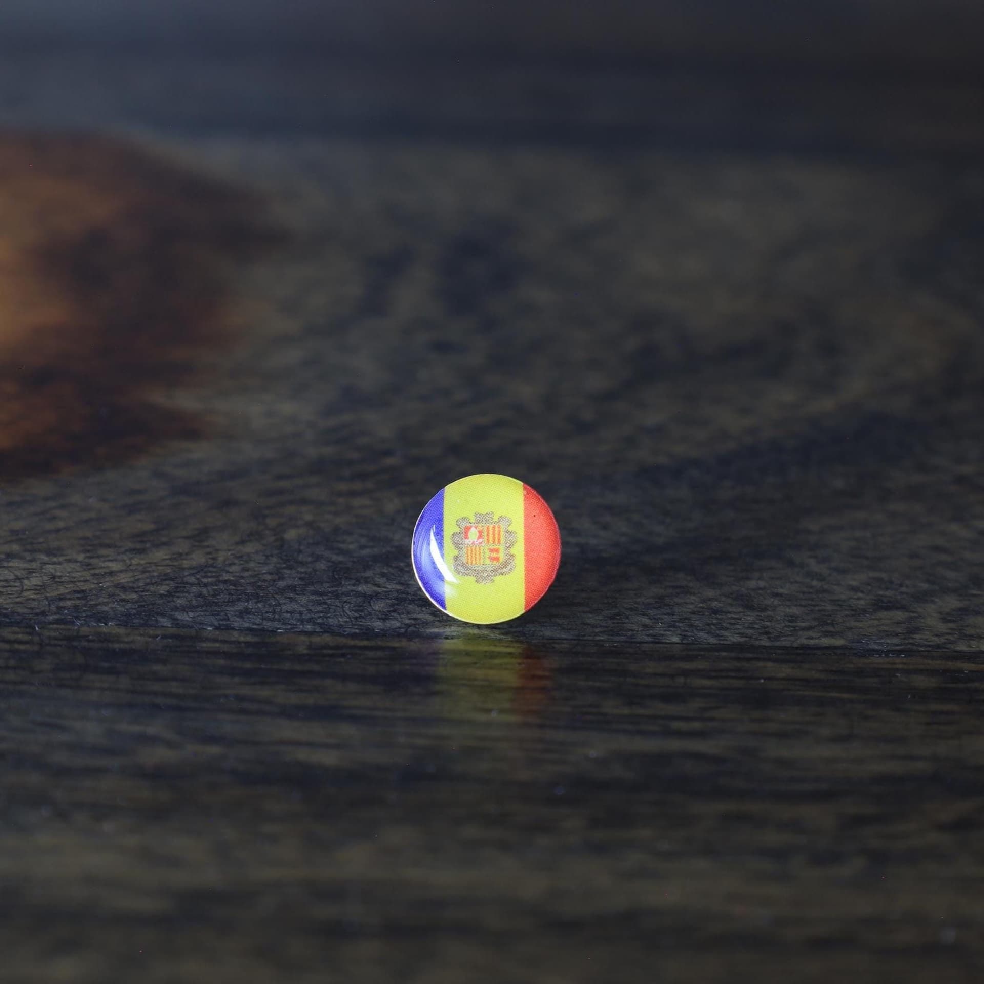 Andorra Flag Map Pin | Andorra Flag push pin | Andorra map pin for wood map