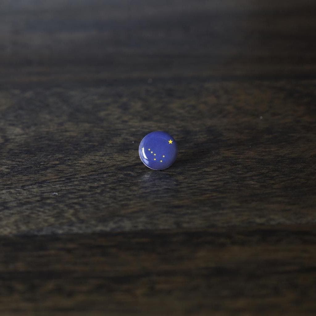 Alaska Flag Map Pin | Alaska Flag push pin | Alaska map pin for wood map