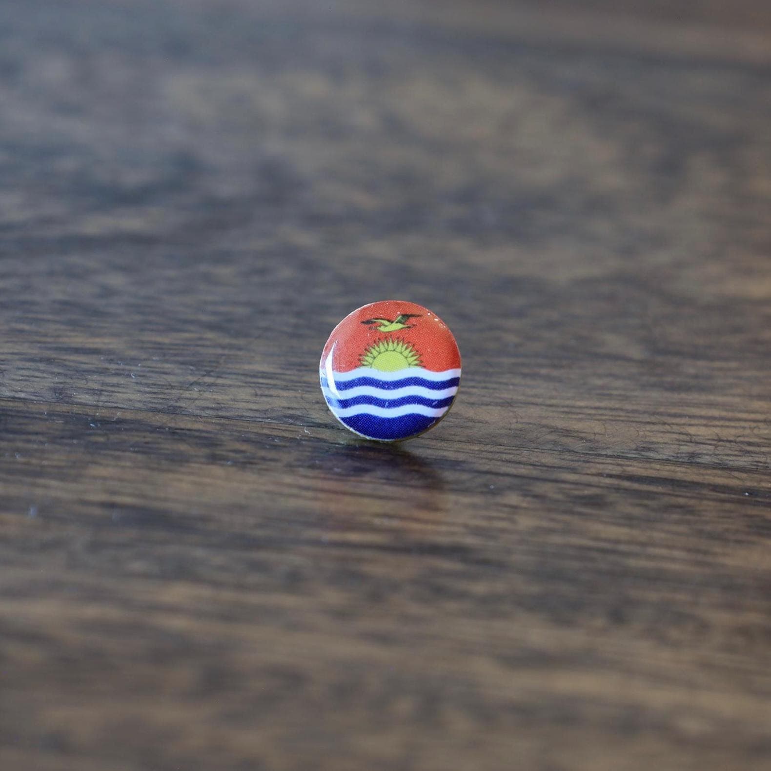 Kiribati Flag Map Pin | Kiribati Flag push pin | Kiribati map pin for wood map