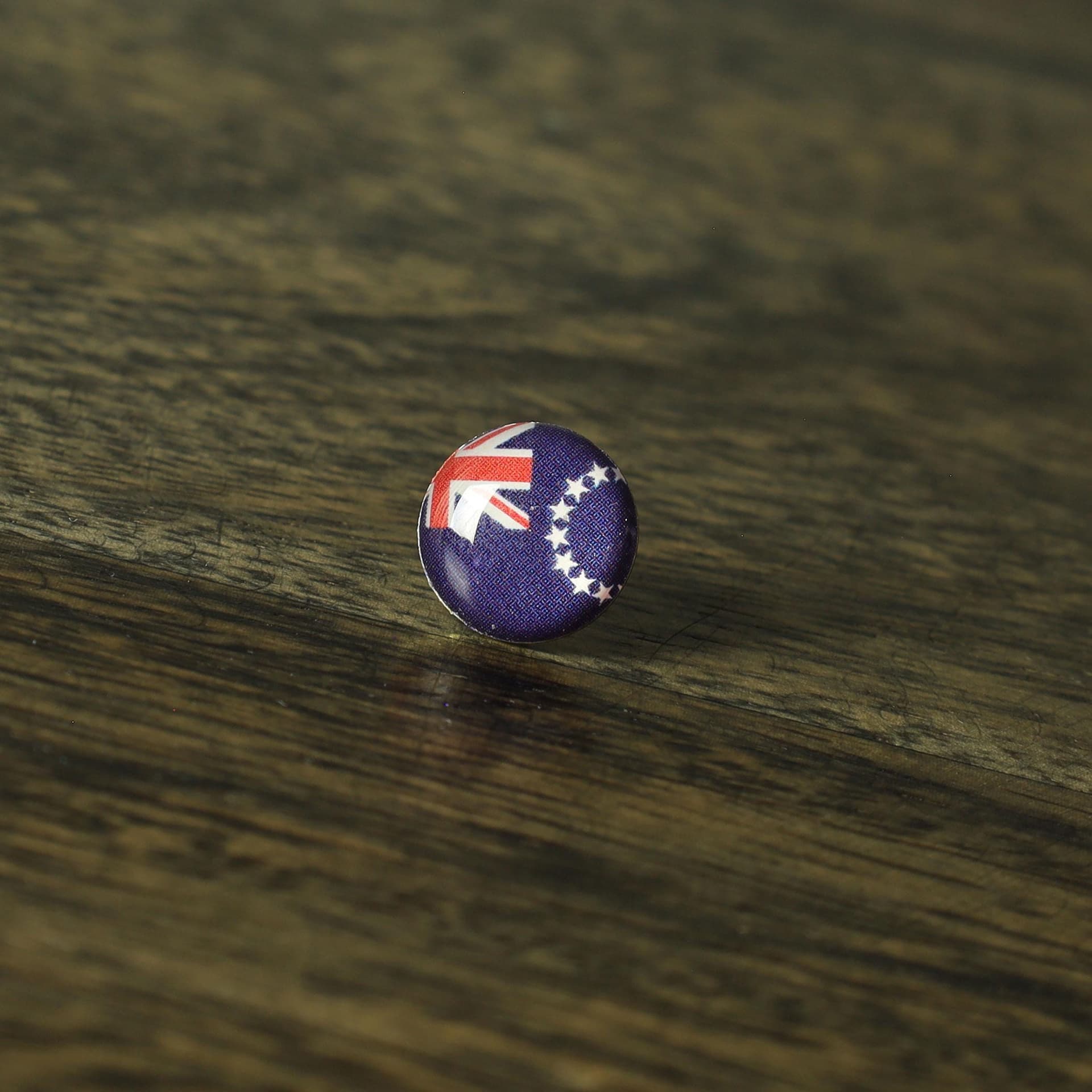 Cook Islands Flag Map Pin | Cook Islands Flag push pin | Cook Islands map pin for wood map