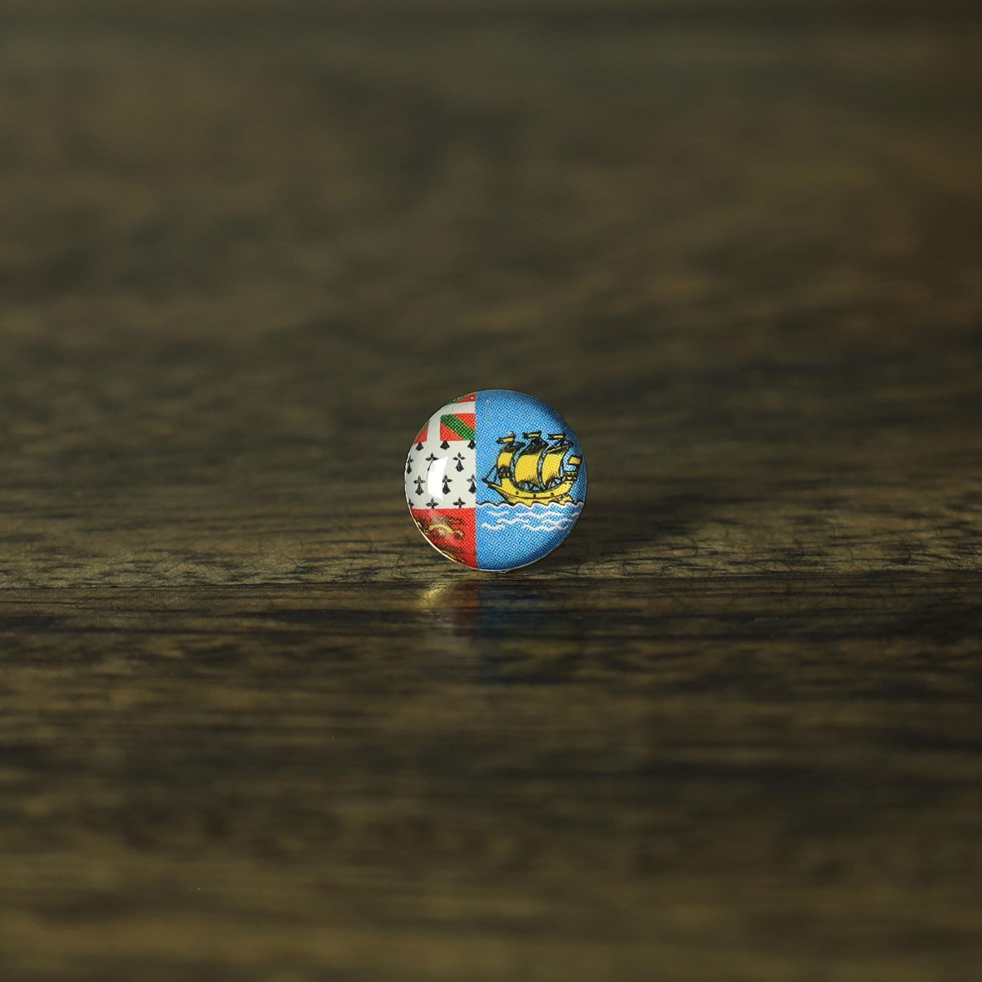 Saint Pierre and Miquelon Flag Map Pin | Flag push pin | Saint Pierre & Miquelon map pin for wood map