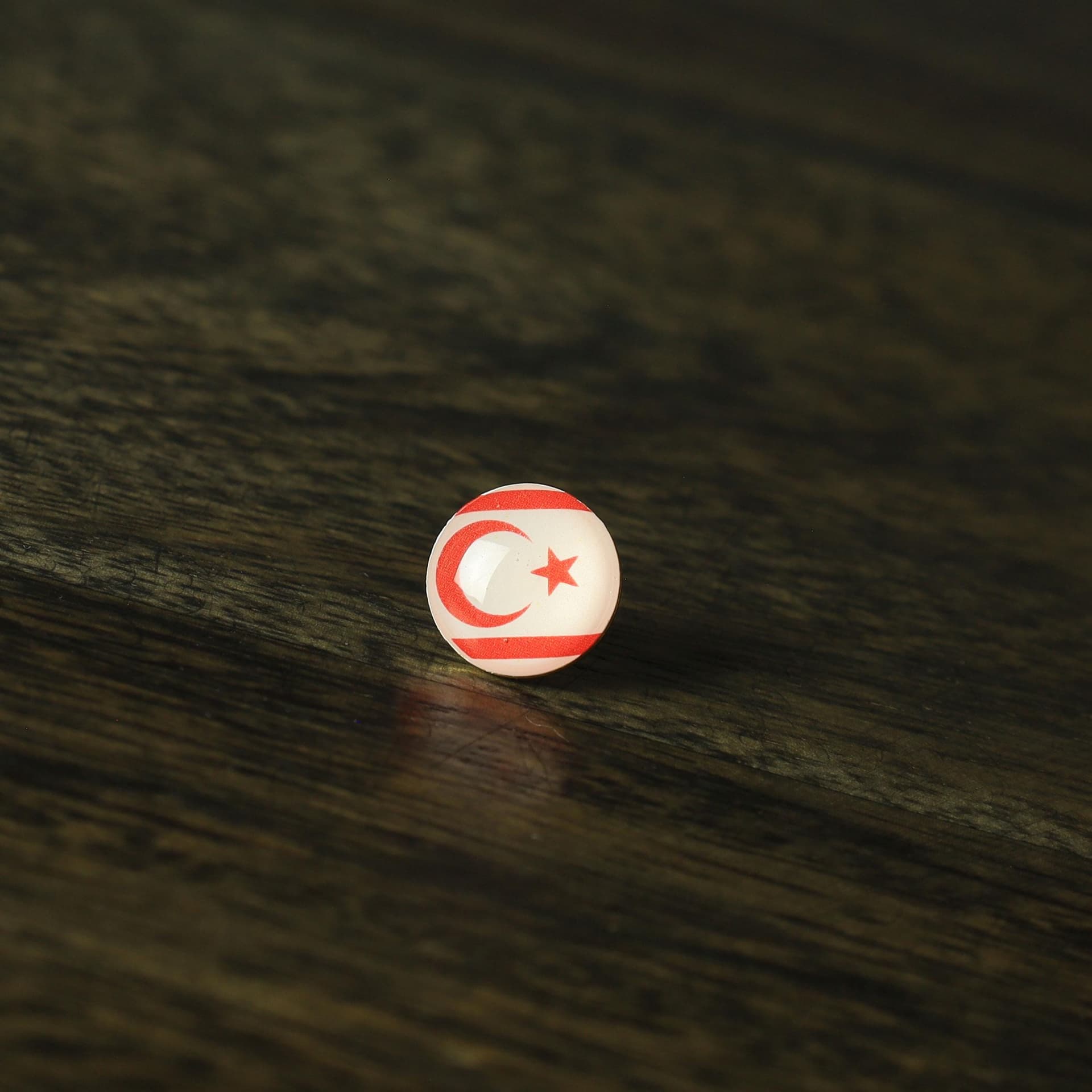 Northern Cyprus Flag Map Pin | Northern Cyprus Flag push pin | Northern Cyprus map pin for wood map