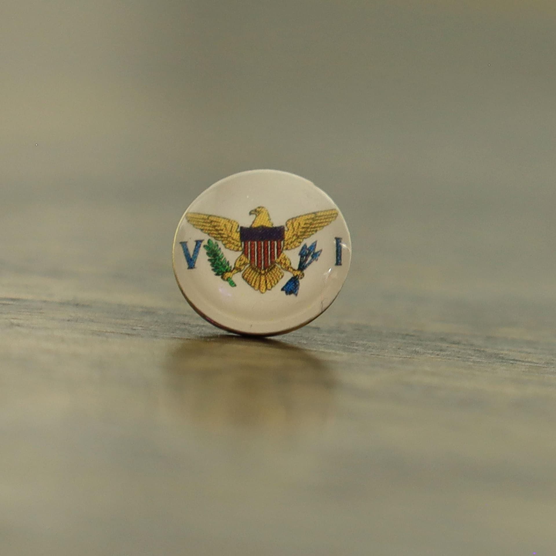 U.S. Virgin Islands Flag Map Pin | Flag push pin | U.S. Virgin Islands map pin for wood map