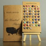 United States of America Map Push Pins, 51 USA Travel Map Flag Push Pins, US Flags Push Pins For Wood World Map