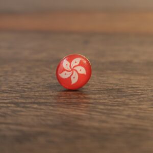 Hong Kong Flag Map Pin | Hong Kong Flag push pin | Hong Kong map pin for wood map