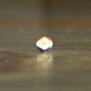 Saba Flag Map Pin | Saba Flag push pin | Saba map pin for wood map
