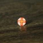 Guernsey Flag Map Pin | Guernsey Flag push pin | Guernsey map pin for wood map