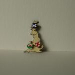 Great Britain Flag Map Pins Set with Wood Cutout | England | Scotland | Wales | UK map pin set with wood map