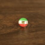 Old Lion and Sun Iran Flag Map Pin | Old historical Iran Flag push pin | Iran map pin for wood map