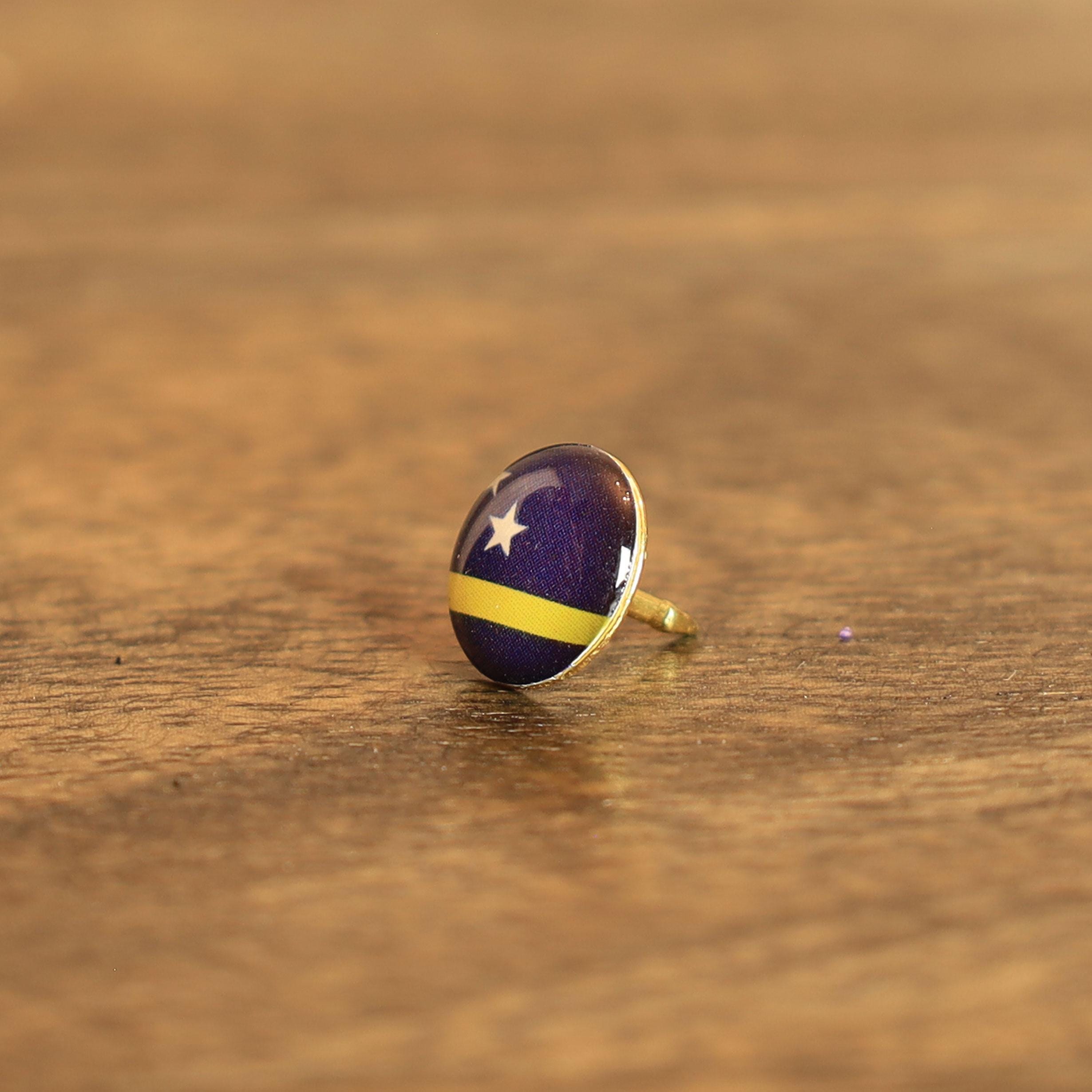 Curacao Flag Map Pin | Flag push pin | map pin for wood map - Image 2