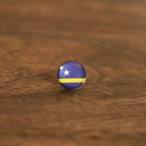 Curacao Flag Map Pin | Flag push pin | map pin for wood map