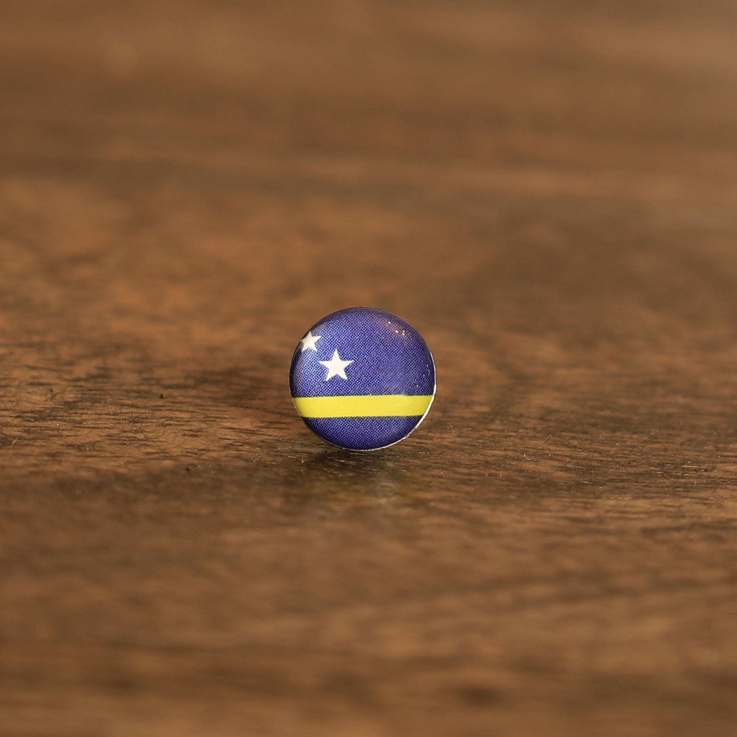 Curacao Flag Map Pin | Flag push pin | map pin for wood map