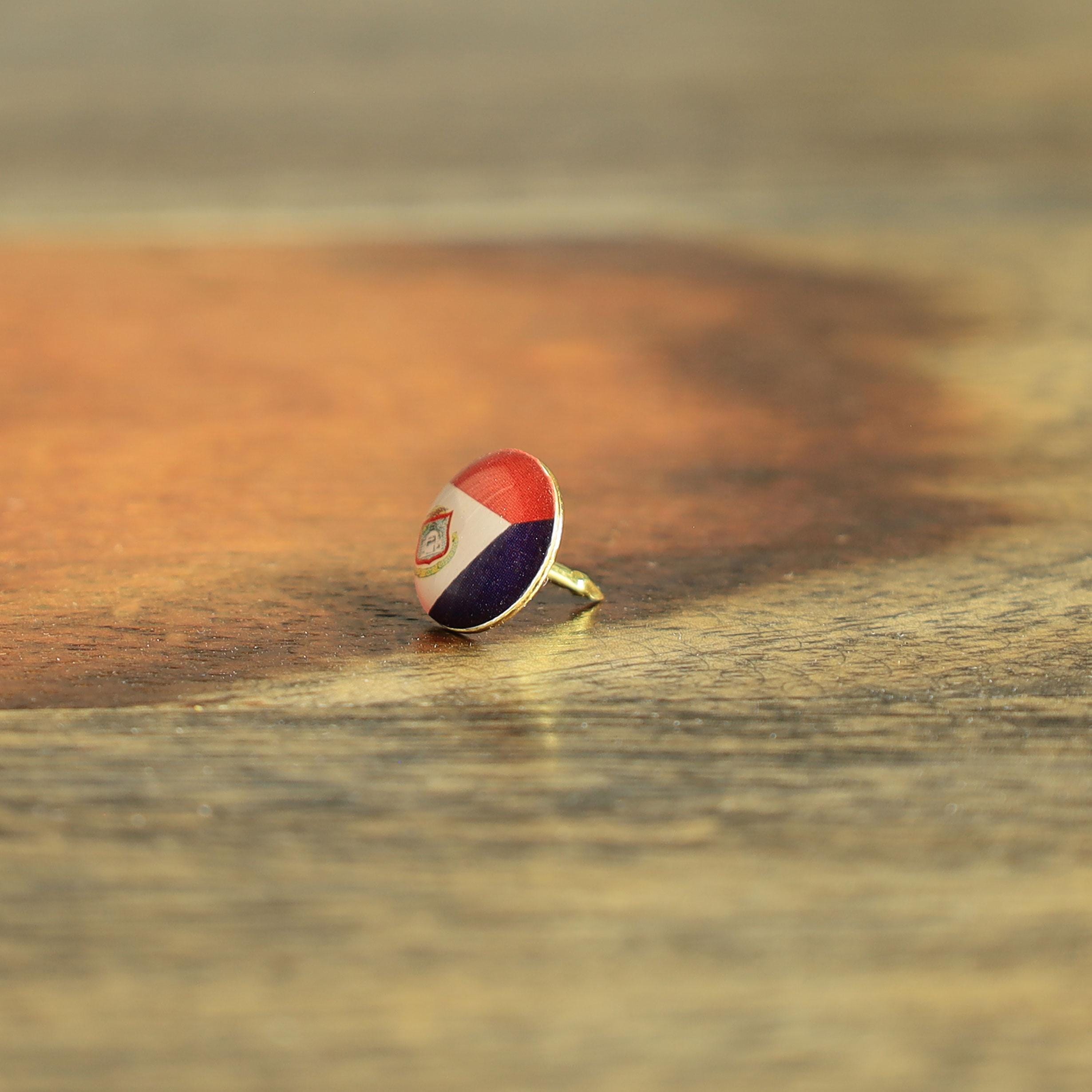 Sint Maarten Flag Map Pin | Flag push pin | Sint Maarten map pin for wood map - Image 2