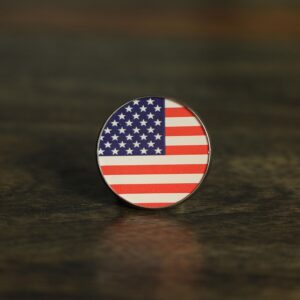 USA Flag Map 1" Lapel Pin | United States of America Flag pin 1 inch diameter | US flag pin