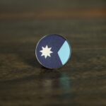 Minnesota New Flag Map 1" Lapel Pin | Minnesota Flag pin 1 inch diameter | Minnesota north star flag pin