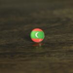 Maldives Flag Map Pin | Maldives Flag push pin | Maldives map pin for wood map