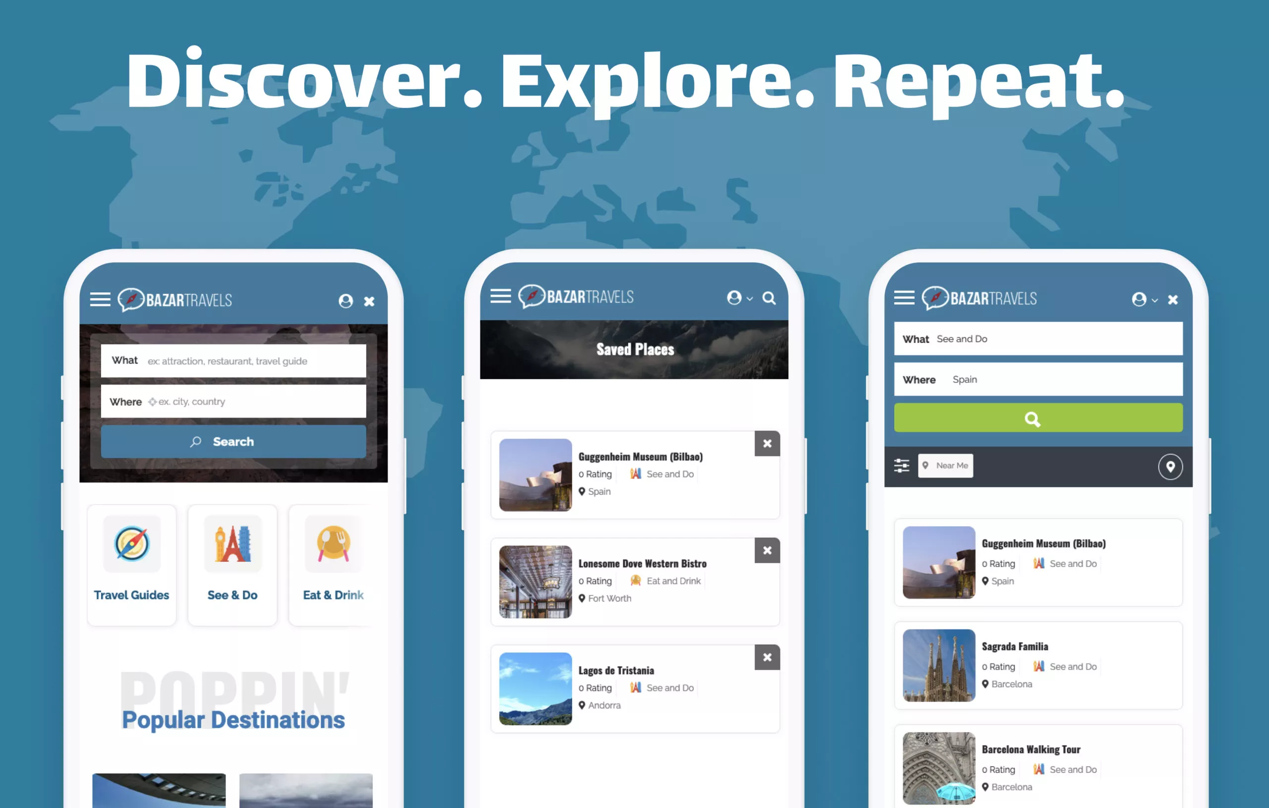 Bazar travel app – travel guides & destinations