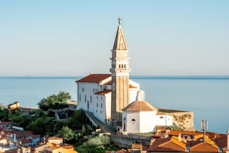 View on piran town in slovenia