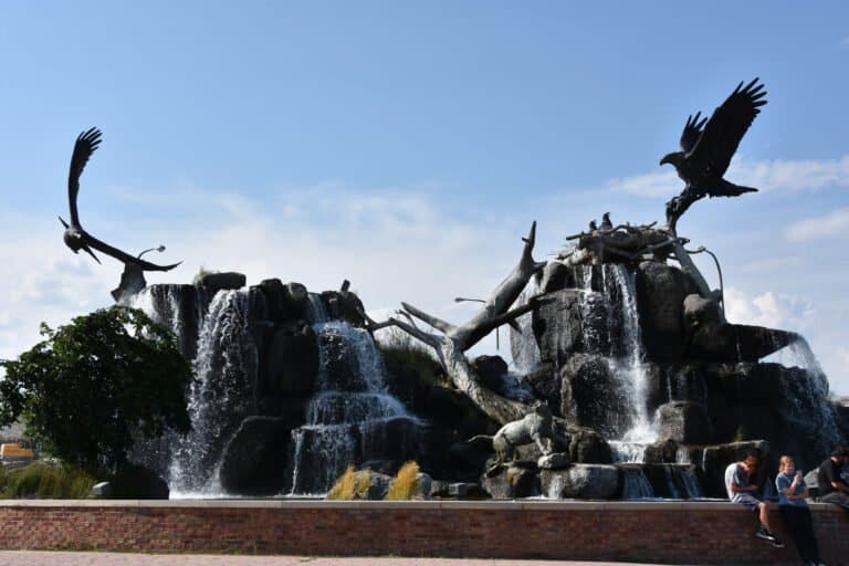 Giant eagle waterfall nest