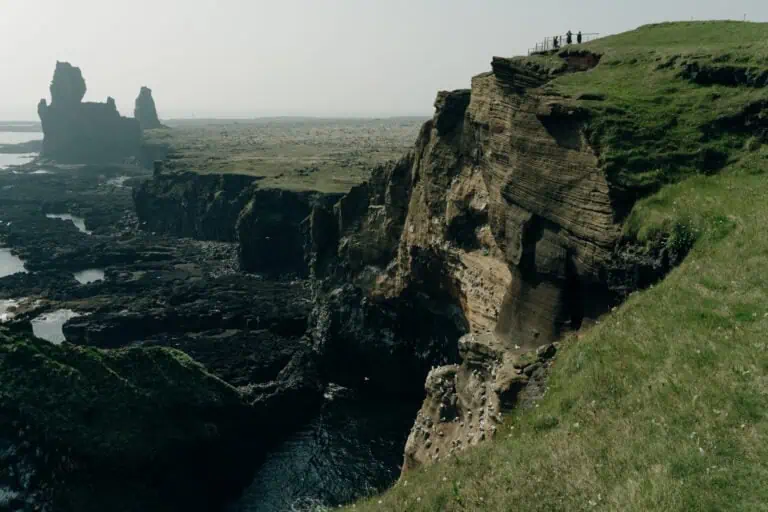 Lava formations, called londrangar, at the south coast of snaefellsnes peninsula, iceland