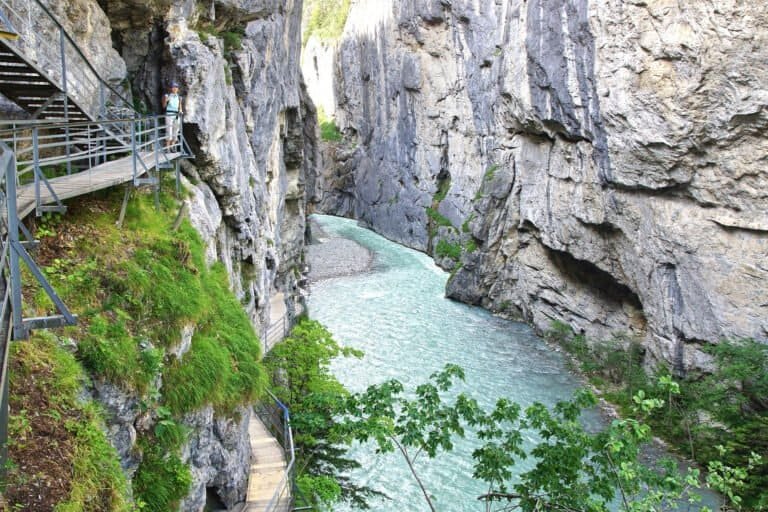 Canyon aare gorge. Switzerland
