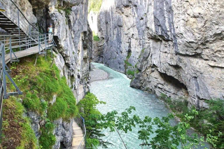 Canyon aare gorge. Switzerland