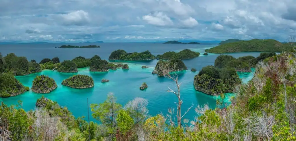 Painemo island, blue lagoon, raja ampat, west papua indonesia