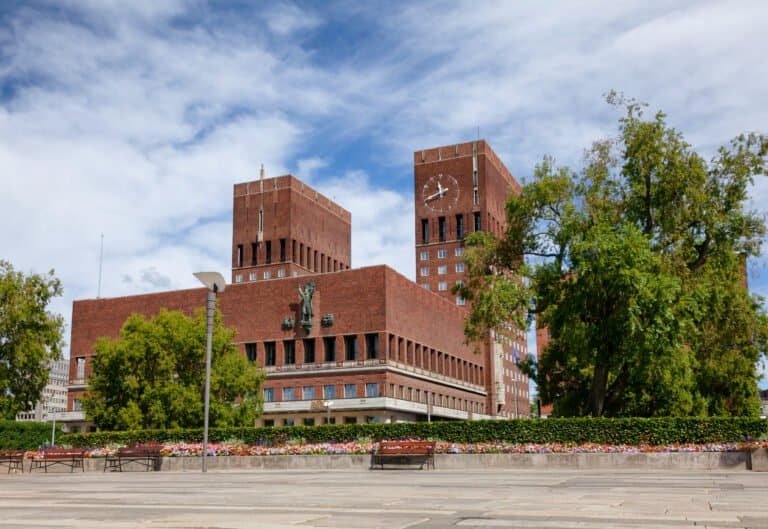 Oslo city hall central oslo norway scandinavia