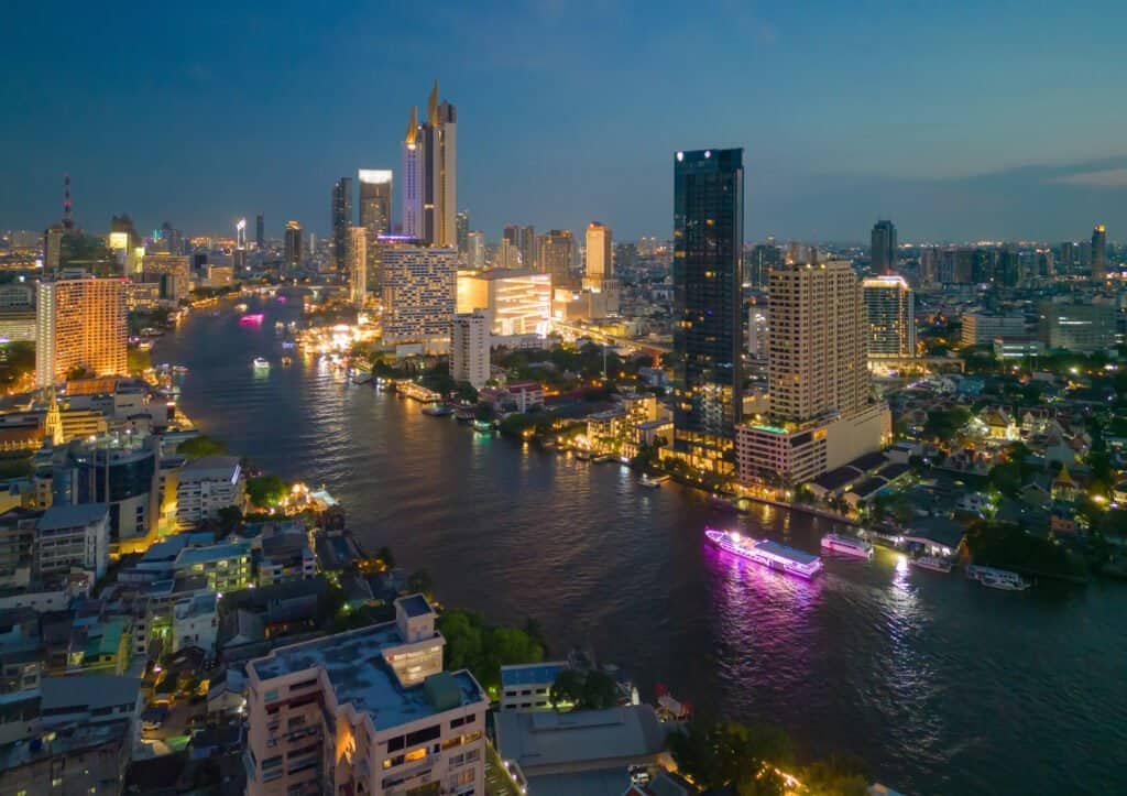 Chao phraya river in bangkok