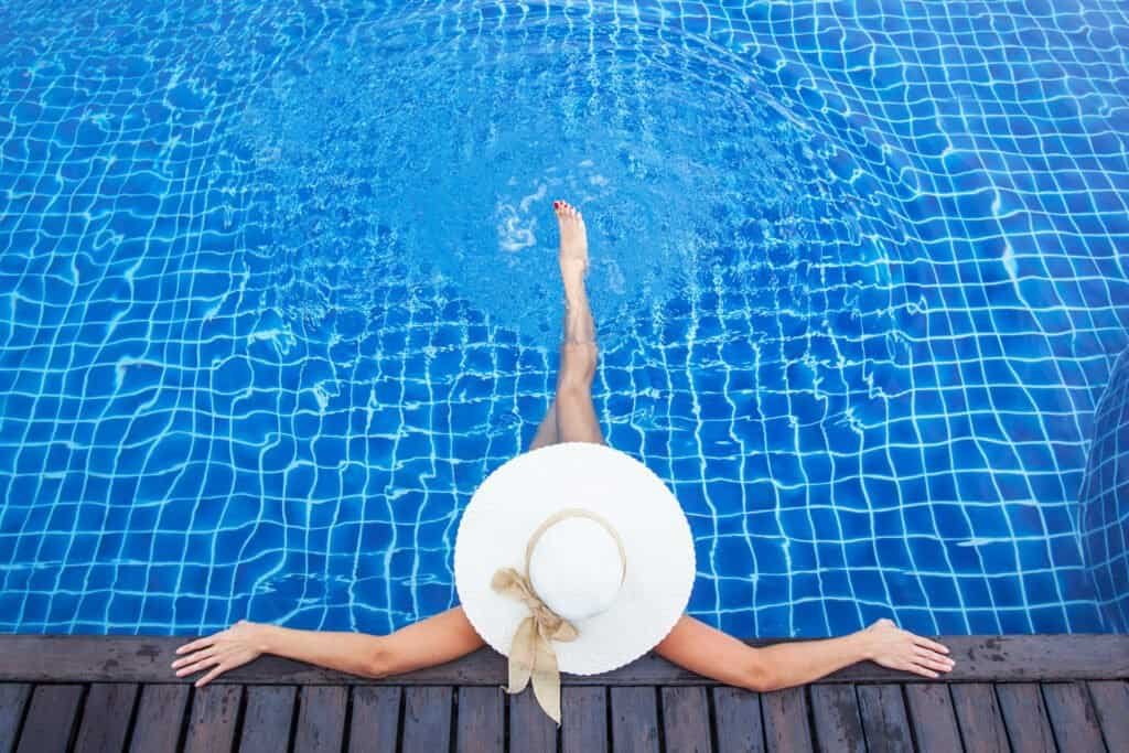 Relax by the pool in las vegas