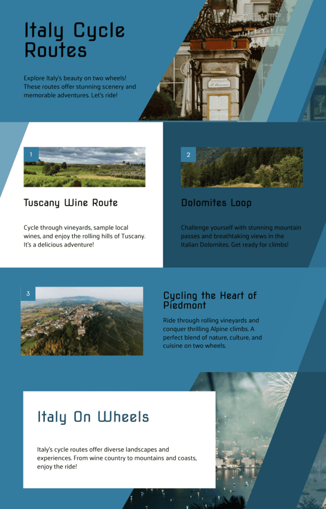 Italy cycle routes