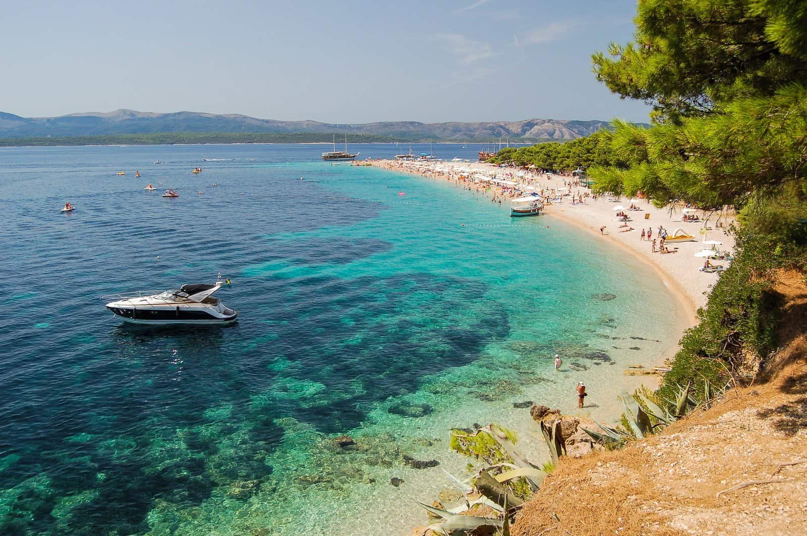 Gorgeous view on the golden cape on brac island in croatia