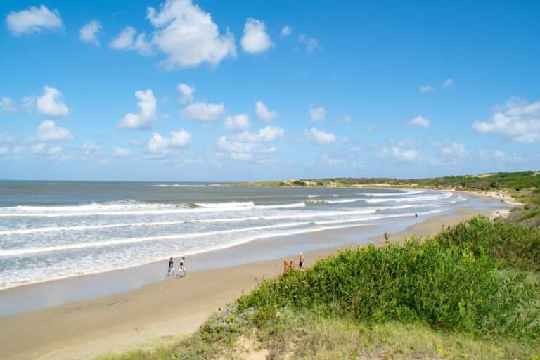 Playa grande in santa teresa national park, rocha, uruguay