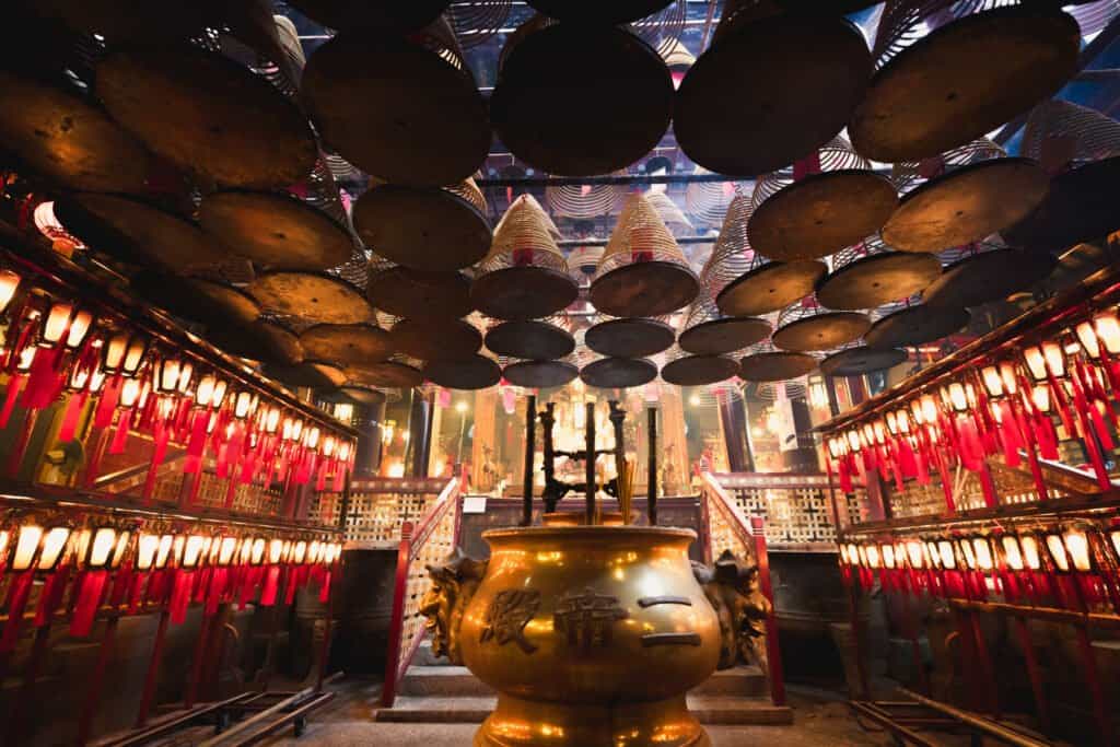 Man mo temple in hong kong, it is one of the famous temple in hong kong